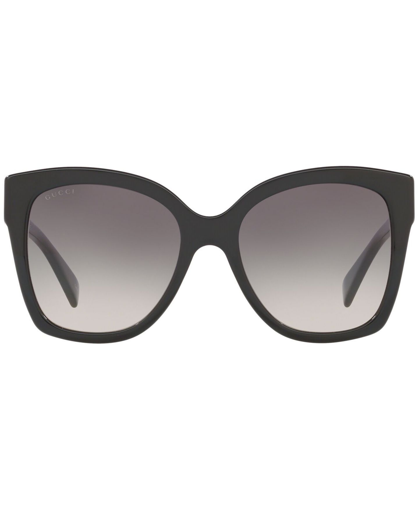 Женские солнцезащитные очки Gucci Sunglasses, GG0459S, цвет: Чёрный блестящий / Серый — фото 2