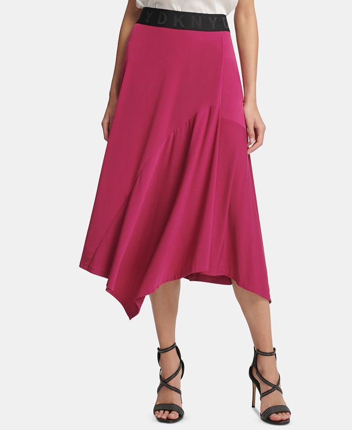 DKNY Asymmetrical Overlay Skirt - Macy's