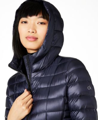 macy's calvin klein packable down jacket