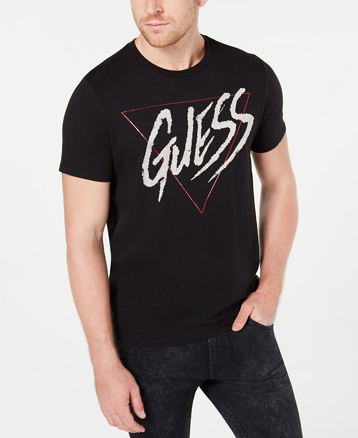 GUESS Men's Slanted Logo T-Shirt & Reviews - T-Shirts - Men - Macy's