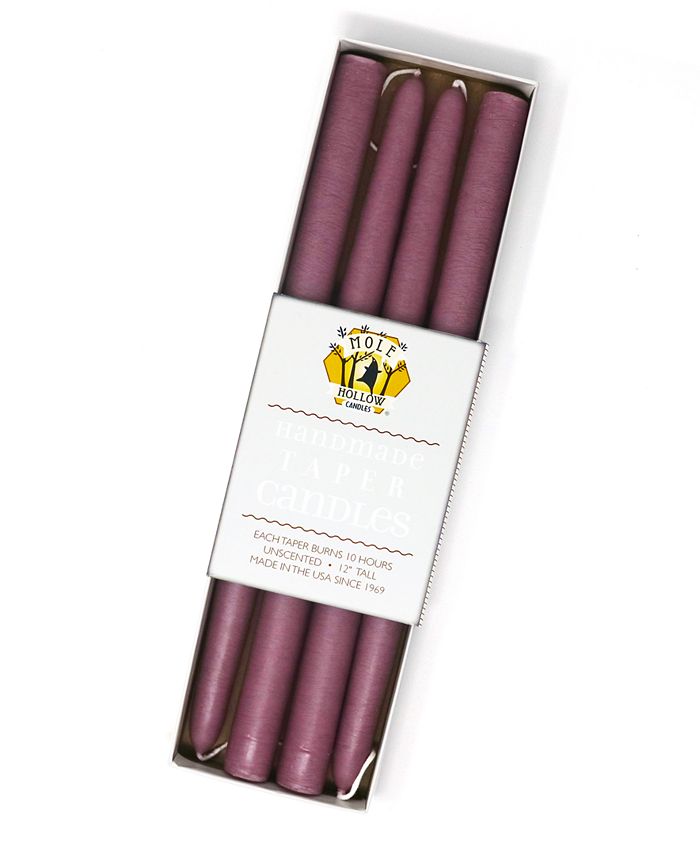 Mole Hollow Candles 12" Taper Candles, Set of 4 Macy's