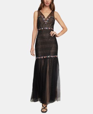 BCBGMAXAZRIA - Lace & Tulle Mermaid Dress