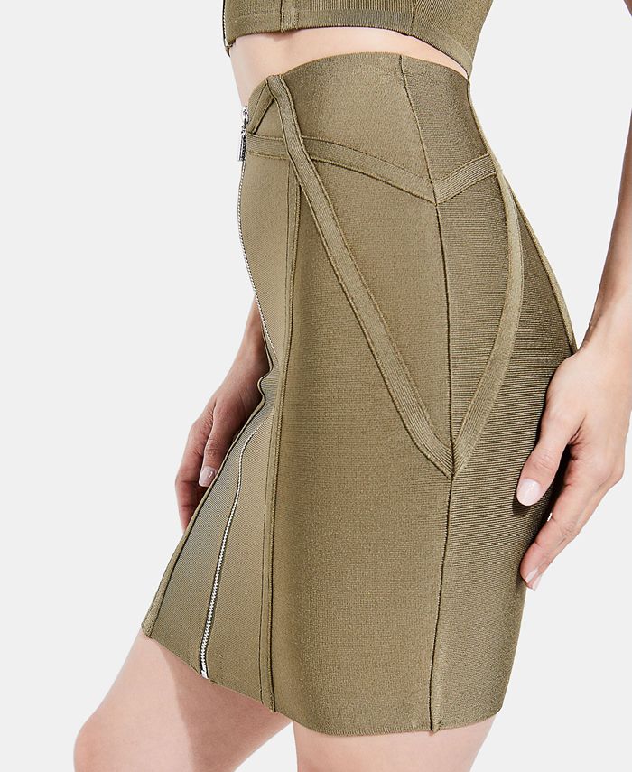 GUESS Mirage ZipFront Bandage Skirt Macy's