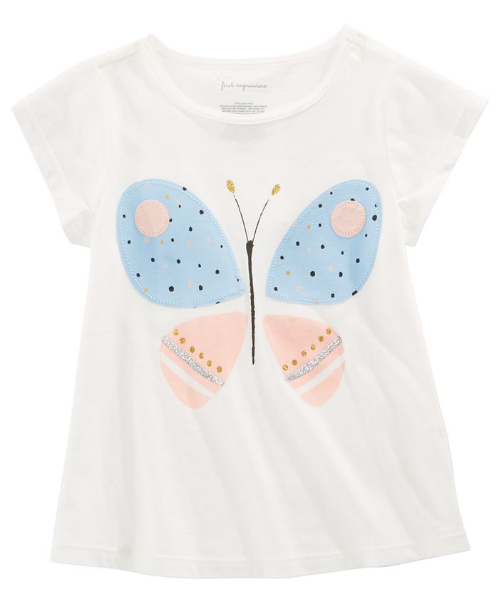 First Impressions Baby Girls Cotton Butterfly T-Shirt, Created for Macy ...