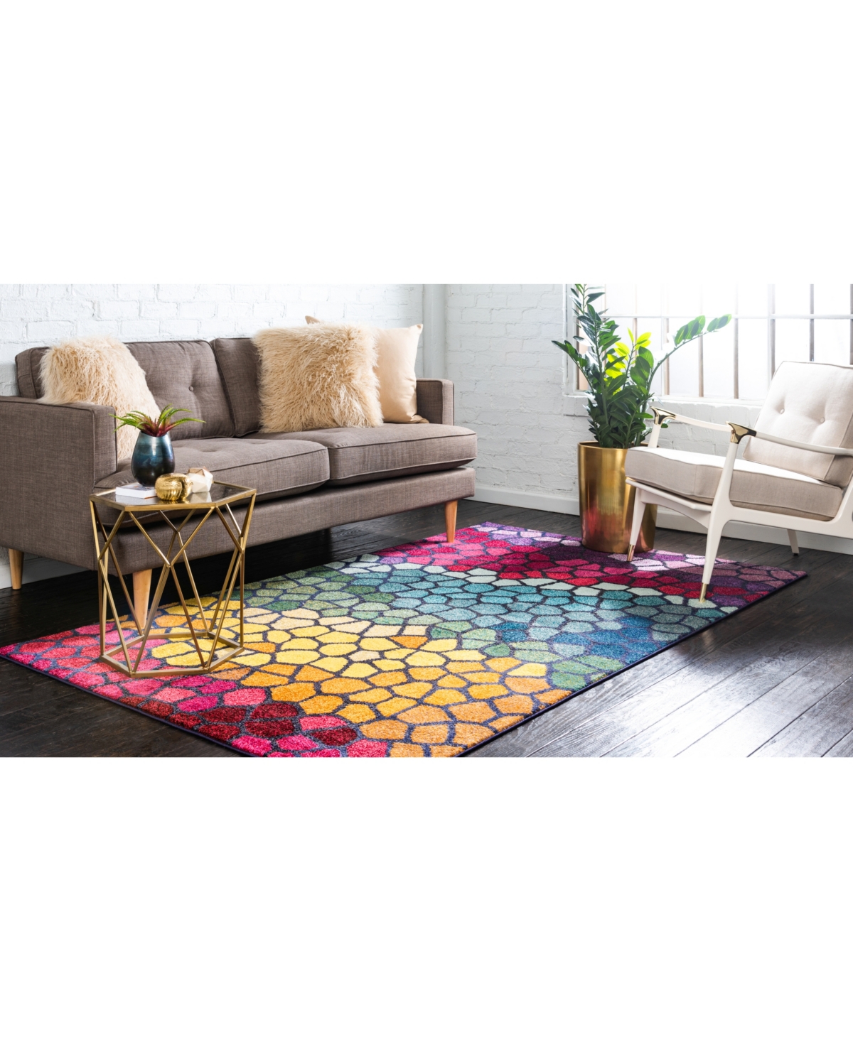 Bayshore Home Newwolf New2Area Rug - Multi