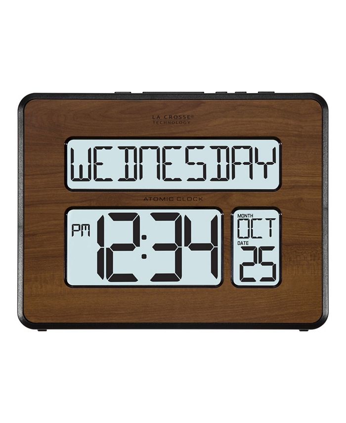 La Crosse Technology Backlight Atomic Full Calendar Digital Clock with