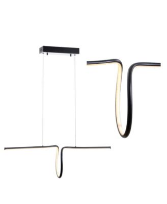 Ali 34.5" Dimmable Adjustable Integrated LED Metal Linear Pendant