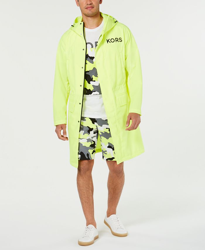Michael kors yellow rain sale jacket