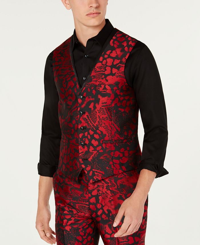 Cheetah print vest mens sales