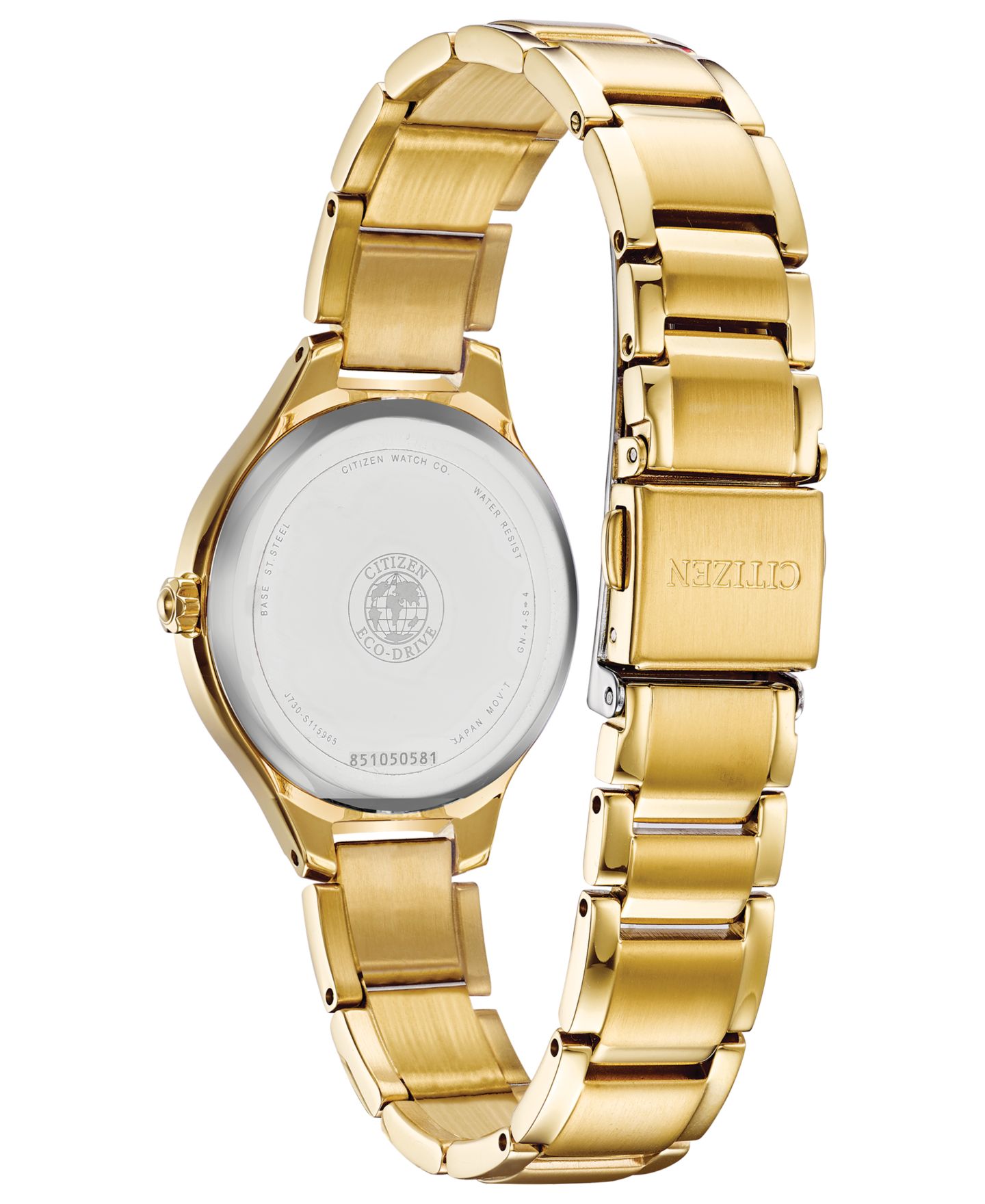 Женские часы Citizen Eco-Drive Corso Diamond-Accent Gold-Tone Stainless Steel Bracelet Watch 29mm — фото 3