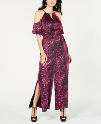 macy's purple jumpsuit