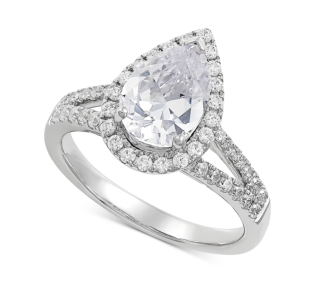 Grown With Love Igi Certified Lab Grown Diamond Pear Engagement Ring (2 ct. t.w.) in 14k White Gold