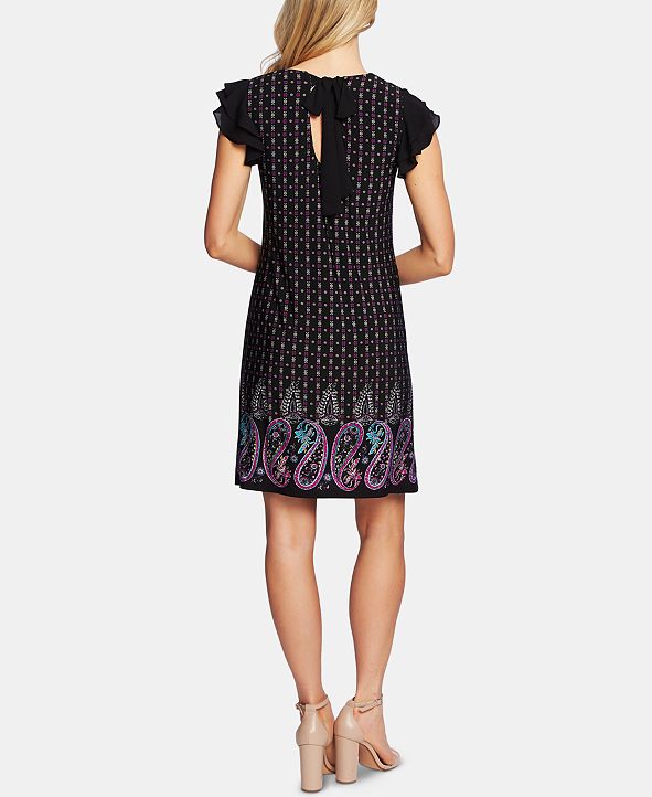 CeCe Paisley-Print Flutter Sleeve Dress & Reviews - Dresses - Women - Macy&#39;s