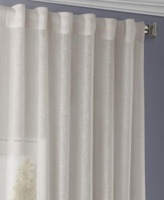 Textured Faux Linen Sheer Curtain