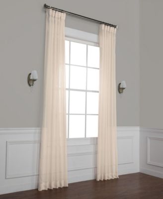 Textured Faux Linen Sheer Curtain