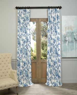 Exclusive Fabrics & Furnishings Indonesian Cotton Twill Panel, 50" X 120" In Blue