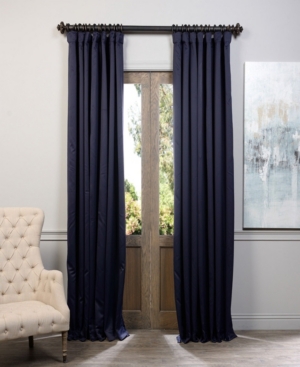 Exclusive Fabrics & Furnishings Blackout Extra Wide Panel, 100" X 108" In Navy