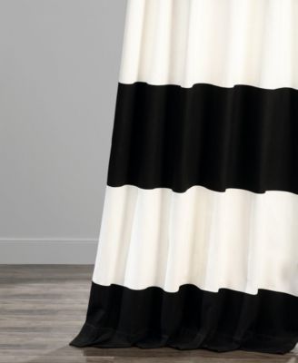 Striped Printed Cotton Room Darkening Curtain