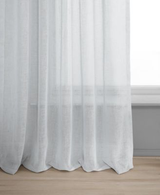 Textured Faux Linen Sheer Curtain