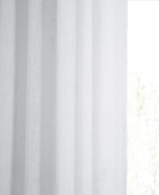 Grommet Textured Faux Linen Sheer Curtain