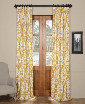 Exclusive Fabrics & Furnishings Lacuna Cotton Twill Panel, 50" X 108" In Dark Yello