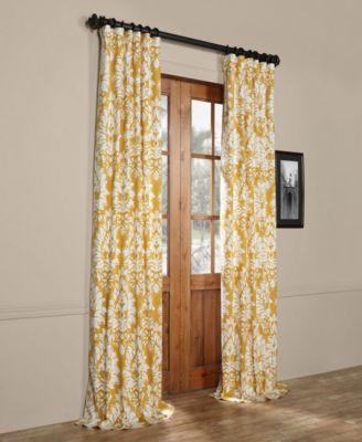 Floral Printed Cotton Room Darkening Curtain