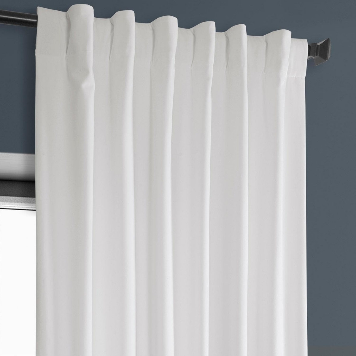 Half Price Drapes Pillow White Heritage Plush Velvet Room Darkening Curtain