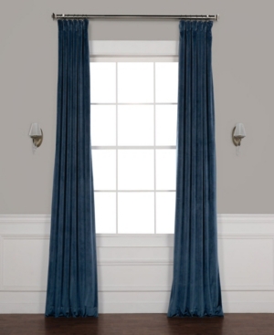 Exclusive Fabrics & Furnishings Heritage Plush Velvet Panel, 50" X 108" In Blue