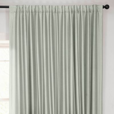 Extra Wide Vintage Textured Faux Dupioni Silk Blackout Curtain