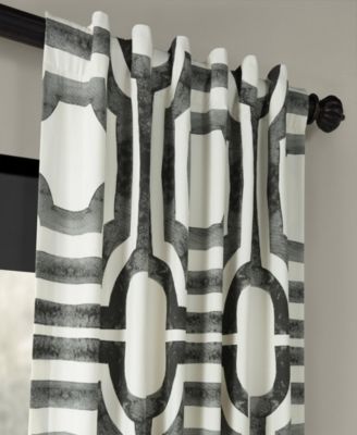 Geometric Printed Cotton Room Darkening Curtain