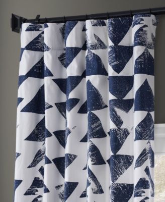 Geometric Printed Cotton Room Darkening Curtain