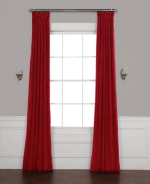 Exclusive Fabrics & Furnishings Heritage Plush Velvet Panel, 50" X 96" In Red