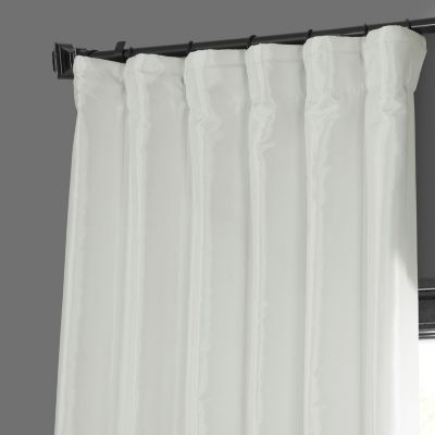 Eggshell Faux Silk Taffeta Blackout Curtain