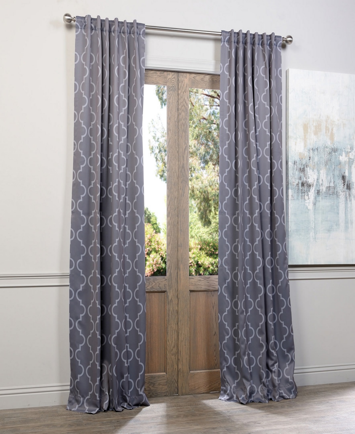 Half Price Drapes Seville Geometric Room Darkening Curtain