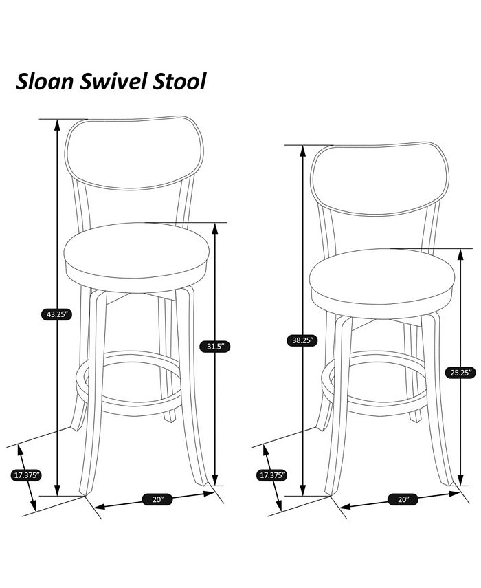 Hillsdale Sloan Swivel Counter Height Stool Macy's
