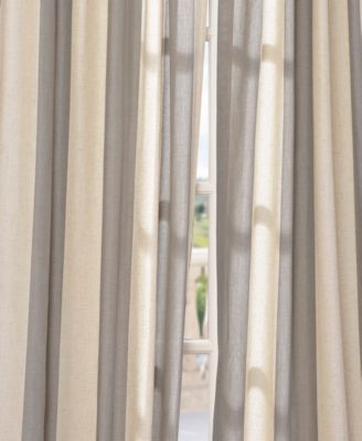 Striped Linen Blend Sheer Curtain
