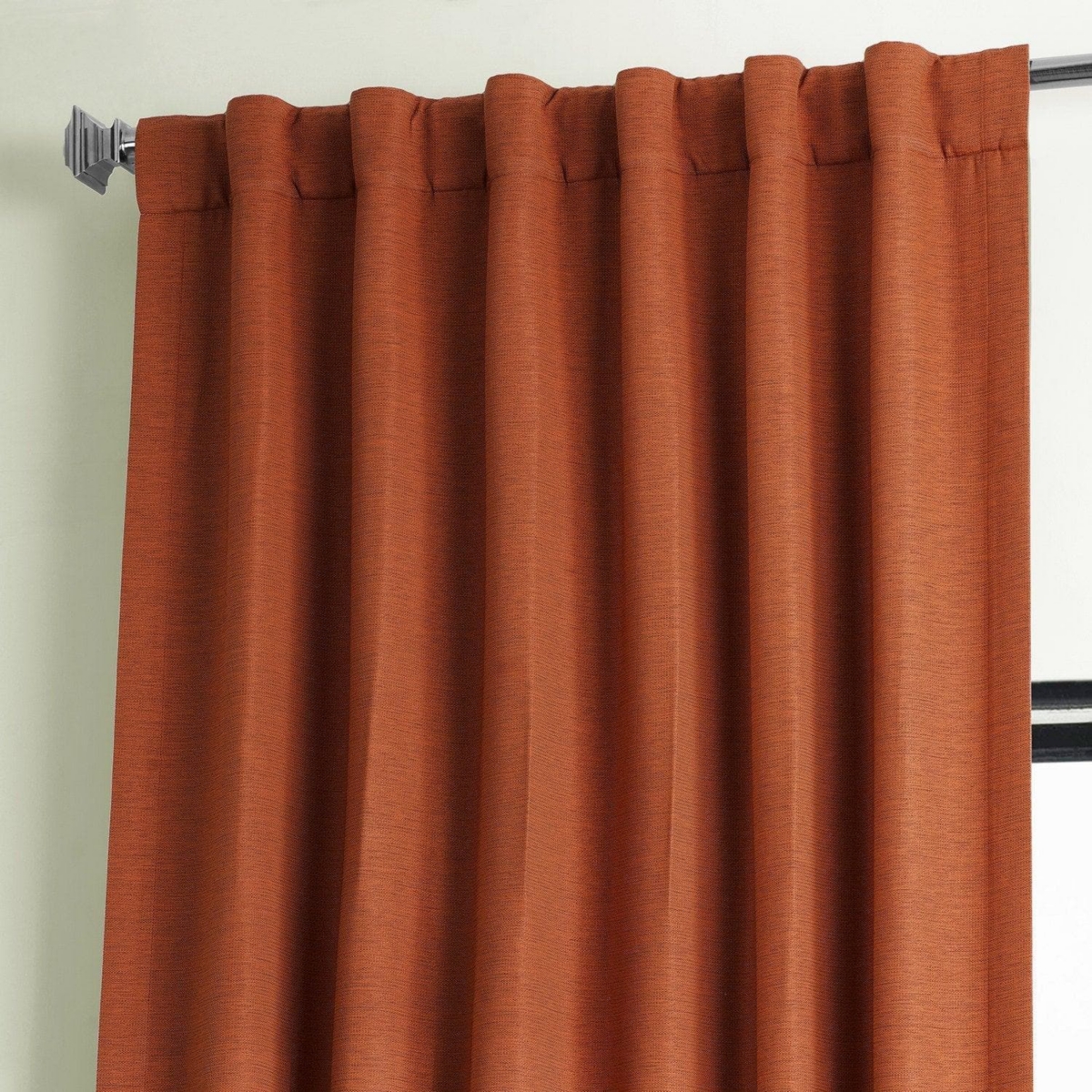 Half Price Drapes Textured Bellino Room Darkening Curtain In Orange
