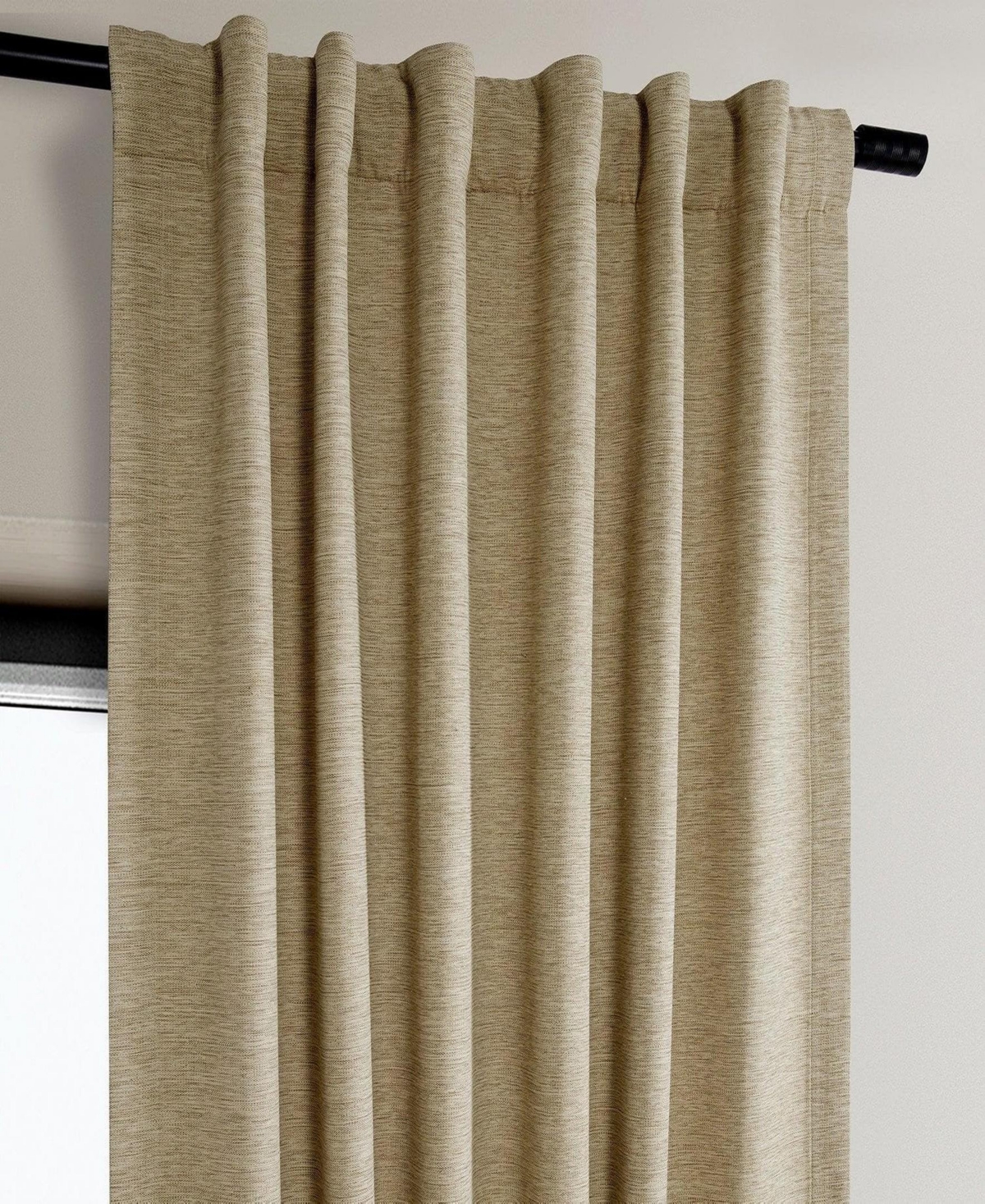 Half Price Drapes Bellino Textured Faux Linen Room Darkening Curtains For Bedroom and Living Room Curtains(1 Panel