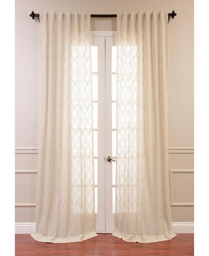 Exclusive Fabrics & Furnishings Said Embroidered Sheer, 50" x 96" Macy's