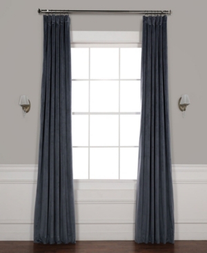Exclusive Fabrics & Furnishings Signature Blackout Velvet Panel, 50" X 108" In Dark Grey