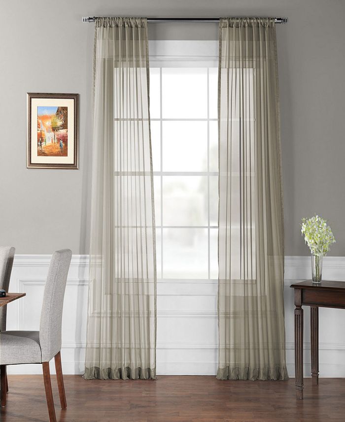Exclusive Fabrics & Furnishings Solid Voile Poly Sheer 50