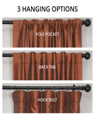 Vintage Textured Faux Dupioni Silk Blackout Curtain