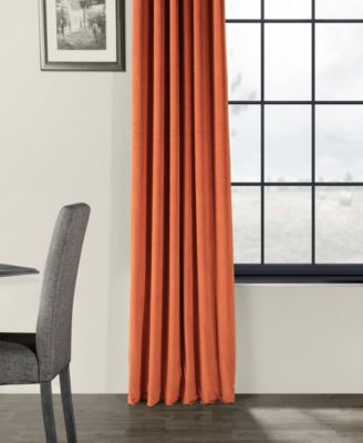 Burnt Pumpkin Signature Velvet Blackout Curtain