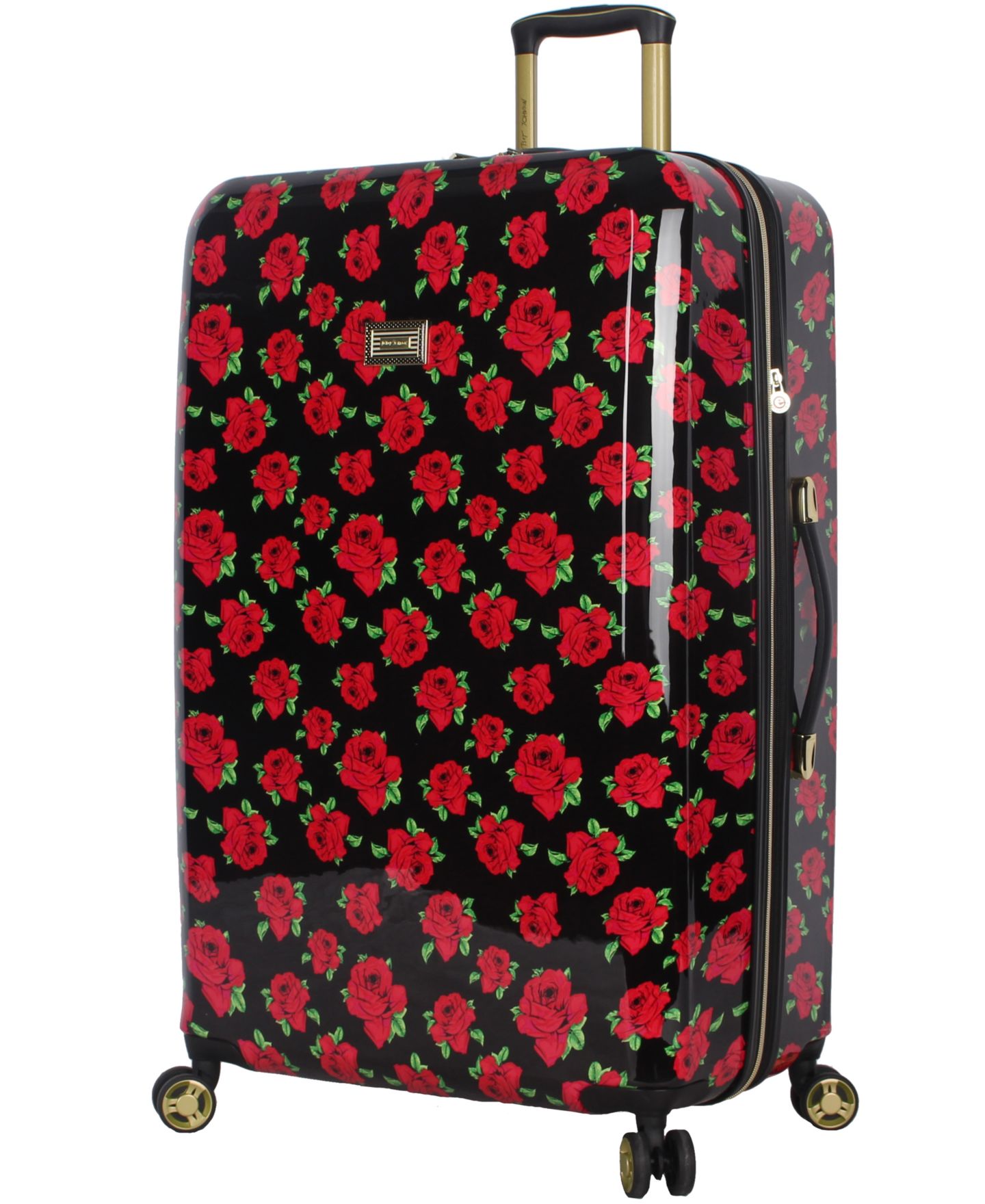 Чемодан Betsey Johnson Large Check-in Spinner, цвет: Covered Roses — фото 1