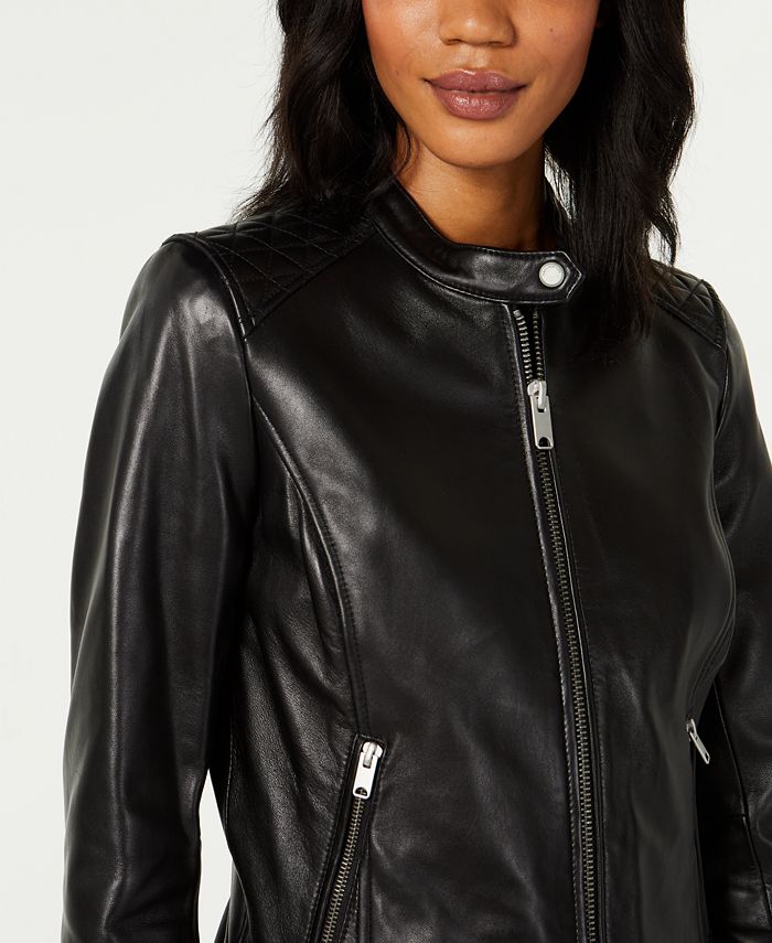 Marc New York Leather Moto Jacket - Macy's