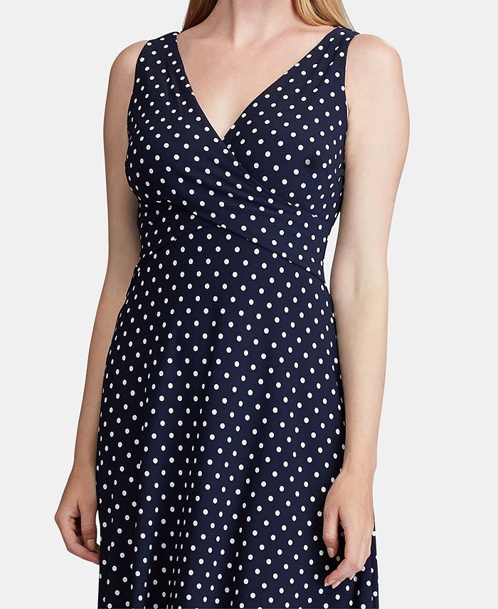Lauren Ralph Lauren Polka Dot Print Sleeveless Jersey Midi Dress And Reviews Dresses Women 9186