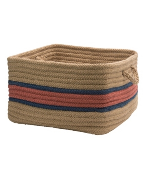 Garden Banded Square Braided Storage Basket