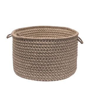 Natural Wool Houndstooth Braided Basket