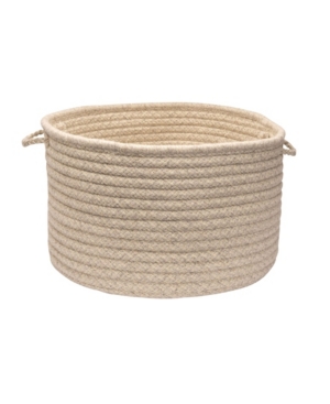 Natural Wool Houndstooth Braided Basket