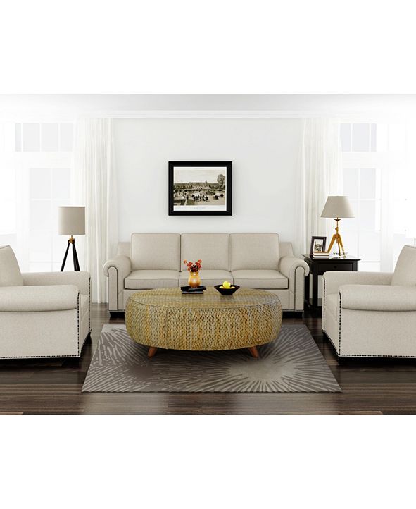 Gallerie Décor Bali Breeze Oval Coffee Table & Reviews Furniture Macy's